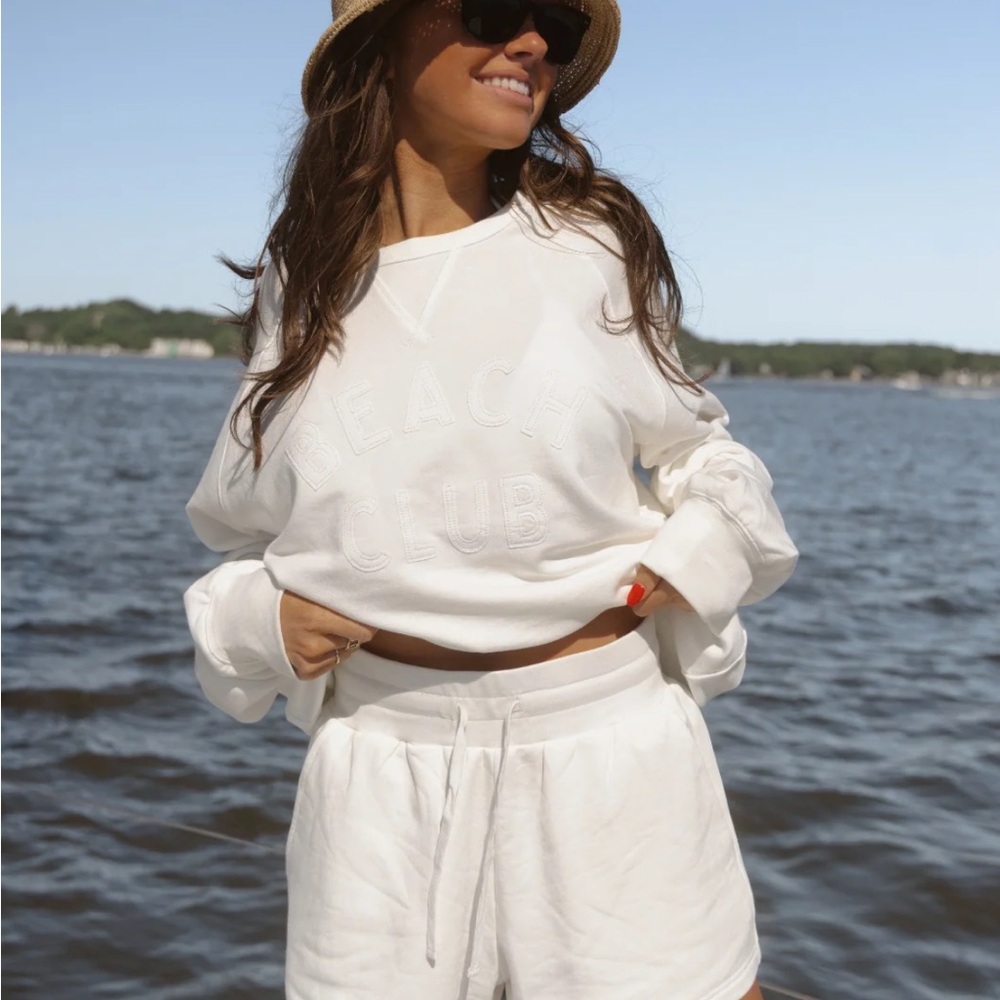 Women's Cream Beach Club Lounge Sweatshirt